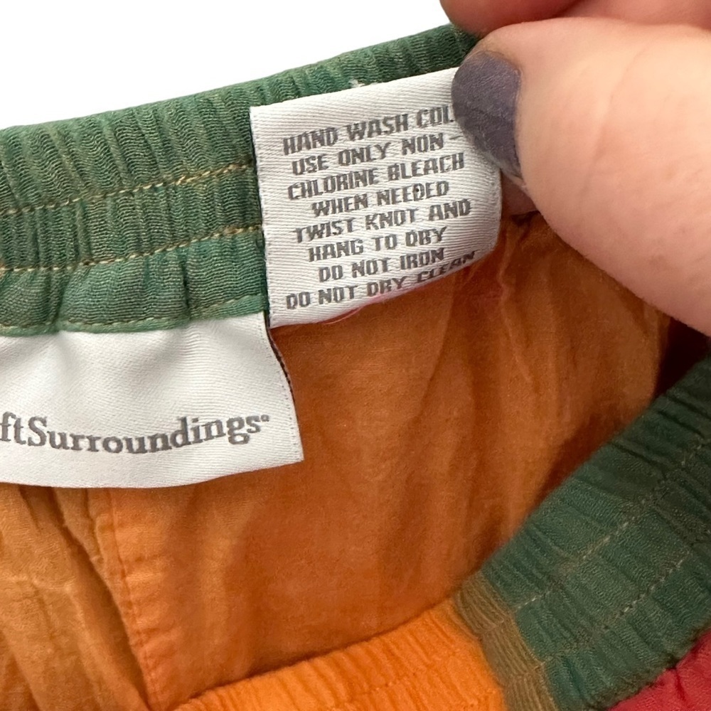 Soft Surroundings Plaid Long Maxi Skirt 00s  Bright Pastel Colorful Skirt XL - Picture 6 of 9
